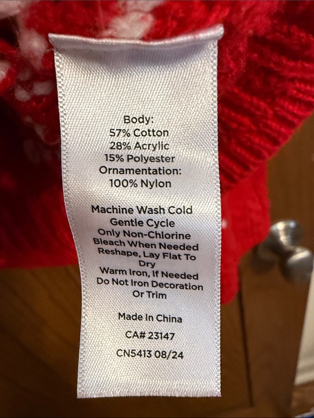 Talbots Red Holiday Dog-Pattern Cardigan Sweater - Picture 3 of 10